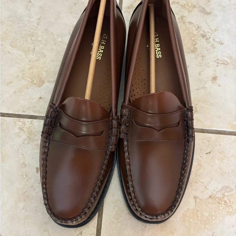 G.H. Bass & Co. Tan Leather Slip-Ons - Picture 2 of 5